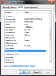 View Exif properties in Windows